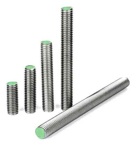 Barras roscadas de aço inox com comprimento de 1 metro ou 3 metros