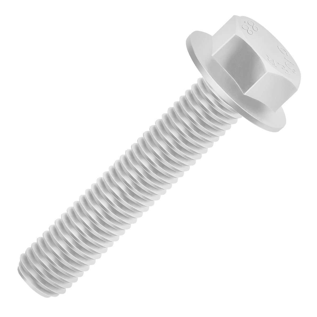 Parafuso sextavado flangeado de aço zincado branco