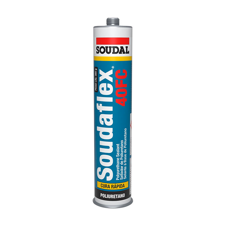 PU 40 FC Soudaflex Soudal, selante e adesivo de poliuretano com alta flexibilidade e aderência, ideal para construção, vedação e colagem industrial