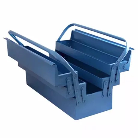 Caixa de ferramentas organizadora resistente e durável, ideal para armazenar e transportar ferramentas com segurança e praticidade em oficinas e obras.