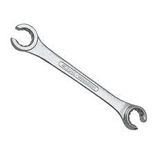 Chave estrela aberta Gedore, ferramentas manuais de alta qualidade para apertar e soltar parafusos com cabeça sextavada, ideal para uso profissional em mecânica e manutenção industrial.