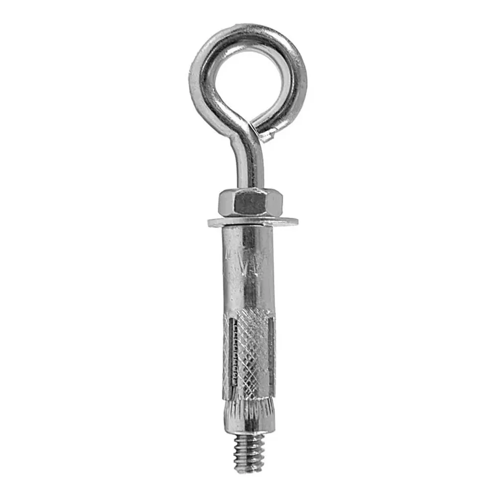 Chumbador CBA com pitão, fixador metálico resistente para ancoragem segura em concreto, ideal para instalações industriais e construção civil.