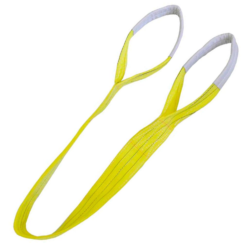 Cinta de elevação de carga reforçada, ideal para movimentação segura de cargas pesadas em operações industriais, logísticas e na construção civil.