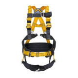 Cintos de segurança tipo paraquedista, ideais para trabalho em altura e proteção contra quedas em atividades na construção civil e manutenção industrial.