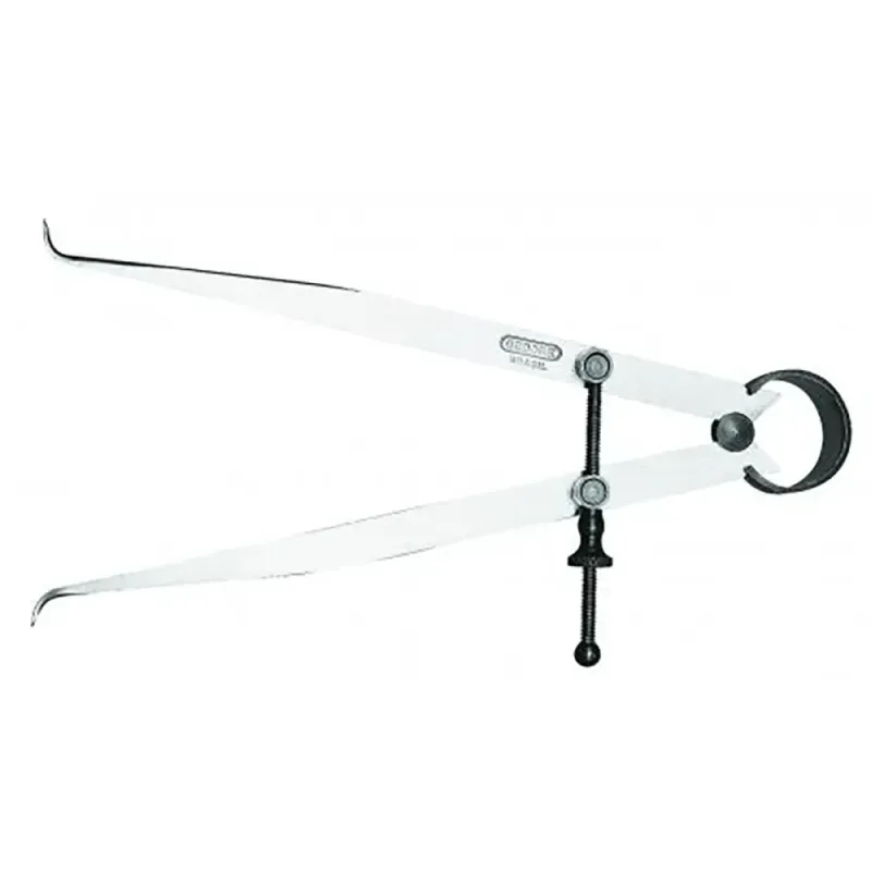 Compasso industrial interno metálico, ferramenta de precisão usada para medir e marcar distâncias internas em peças e componentes industriais.