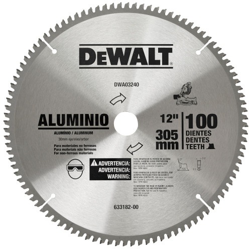 Discos de corte para alumínio DeWalt – desenvolvidos para cortes limpos e precisos em perfis e chapas de alumínio, ideais para uso profissional