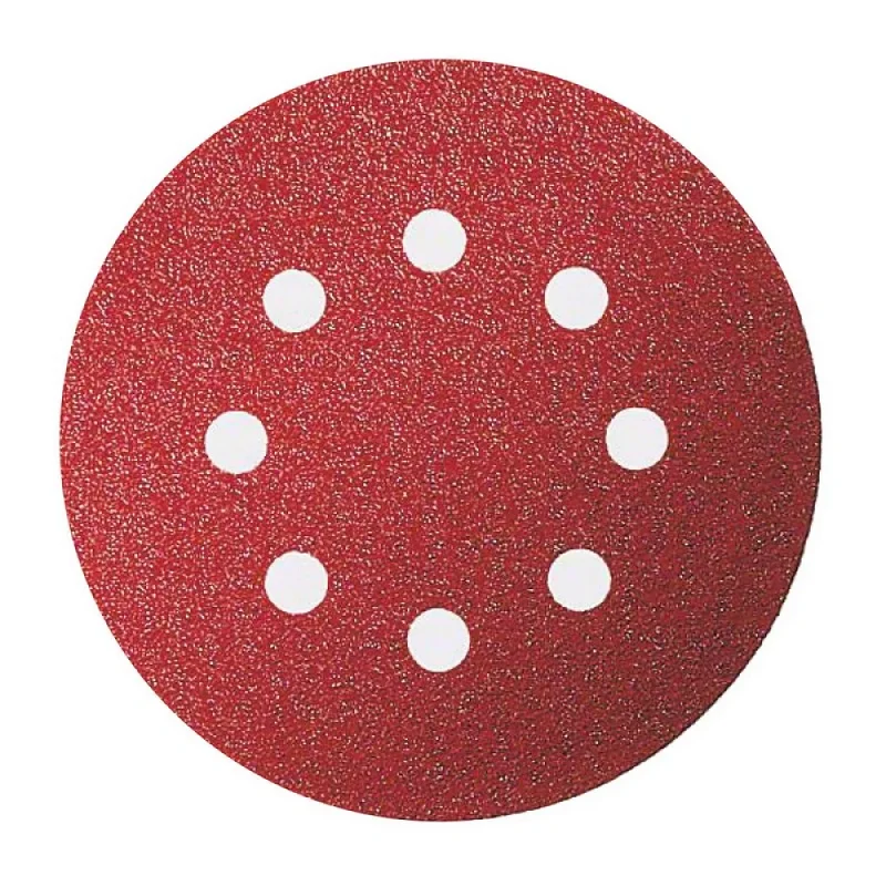 Disco de lixa com velcro, acessório para lixadeiras, facilitando a troca rápida de abrasivos, ideal para acabamento em madeira, metal e superfícies diversas.