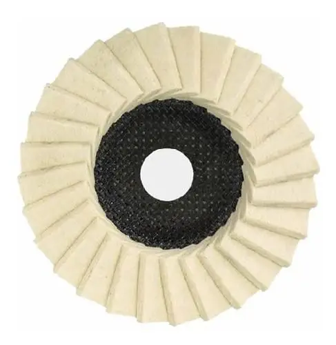 Disco flap de feltro para polimento – ideal para acabamento em inox, alumínio e metais em geral