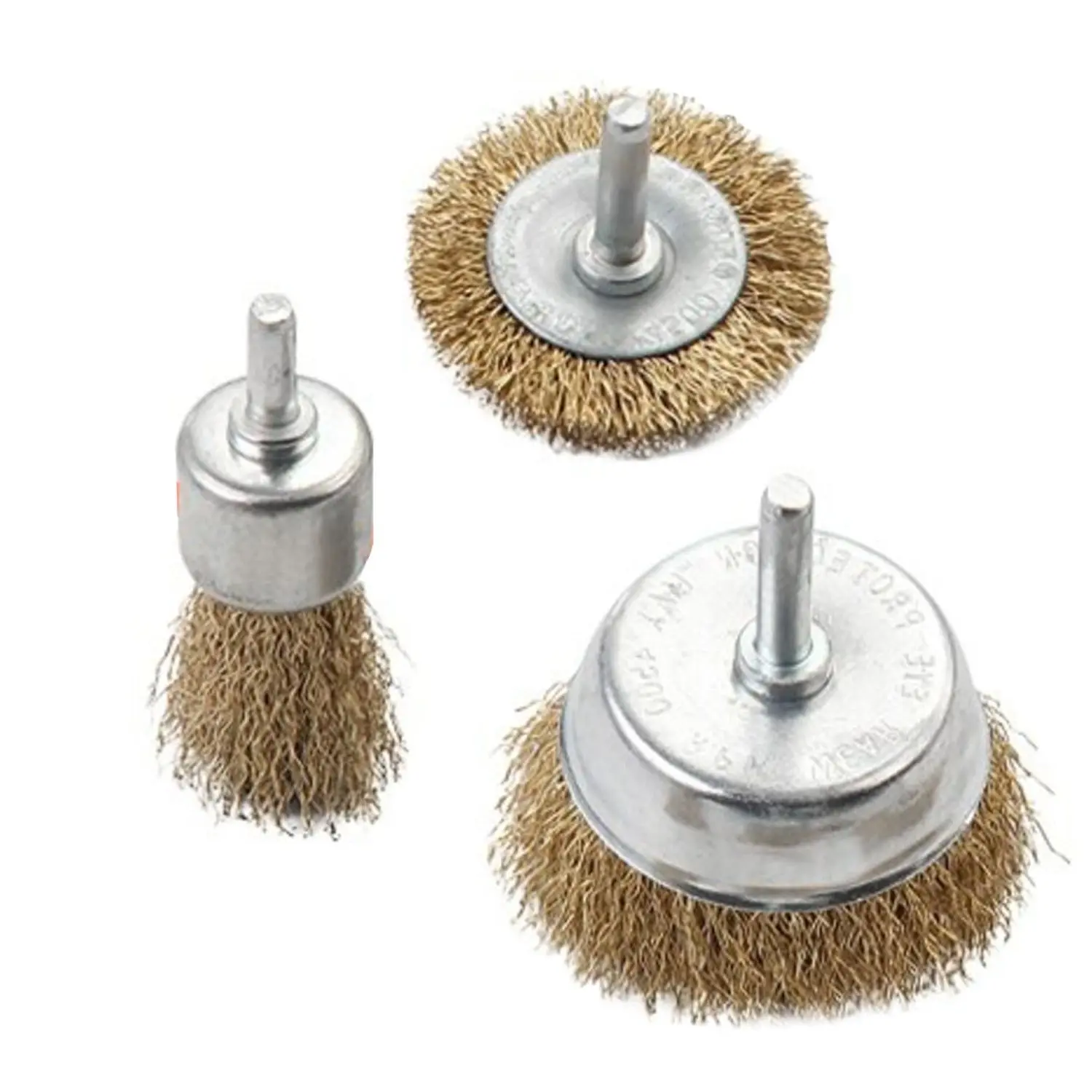 Escova de aço com cerdas metálicas, ferramenta usada para limpeza, remoção de ferrugem e acabamento em superfícies metálicas e industriais.