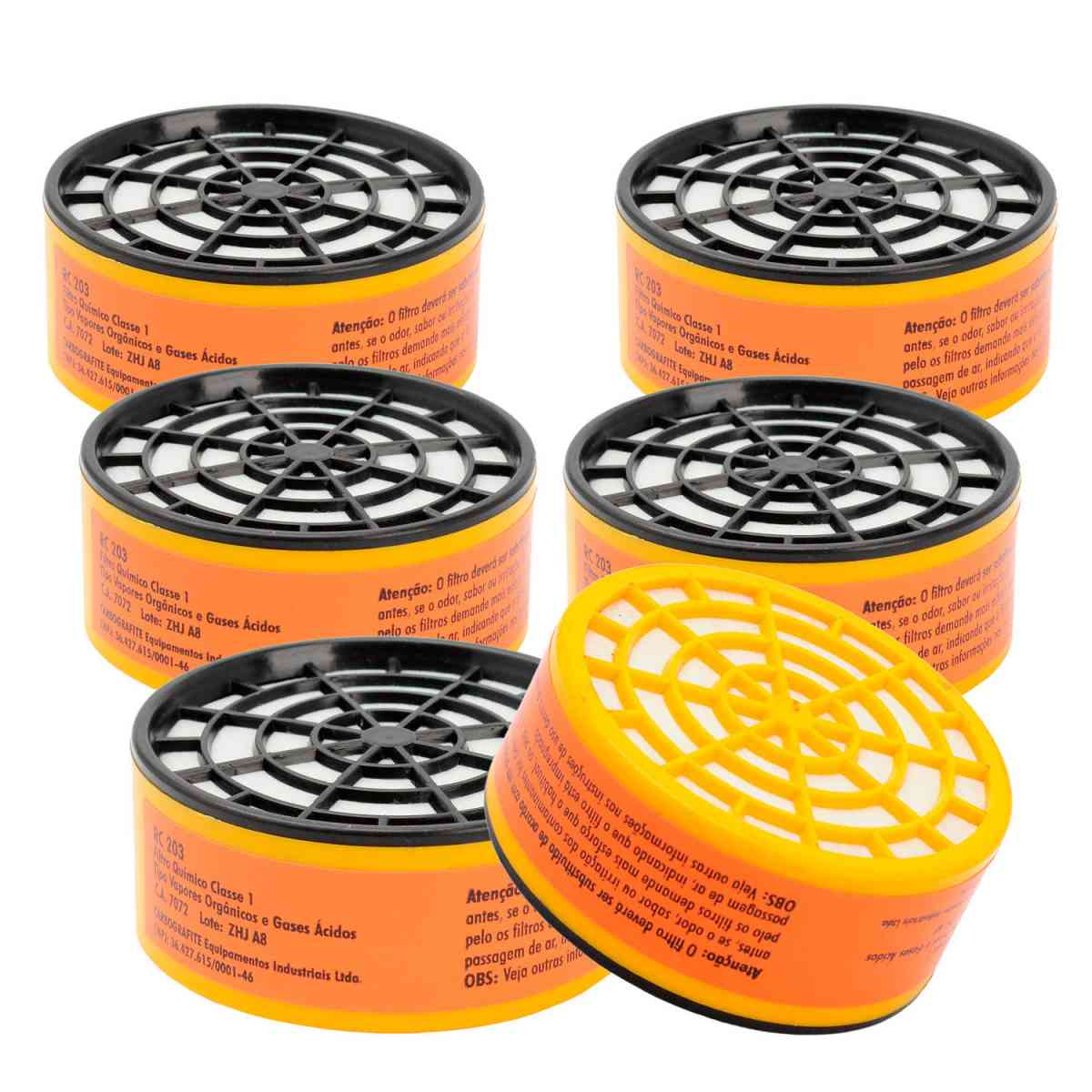 Filtros para máscaras respiratórias, essenciais para segurança respiratória em ambientes com poeiras, vapores e gases, garantindo proteção eficaz no trabalho.