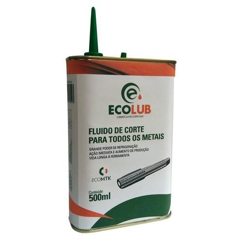 Fluido de corte Ecolub, lubrificante industrial ecológico para usinagem, reduz atrito e calor, aumentando a vida útil das ferramentas e melhorando o acabamento.
