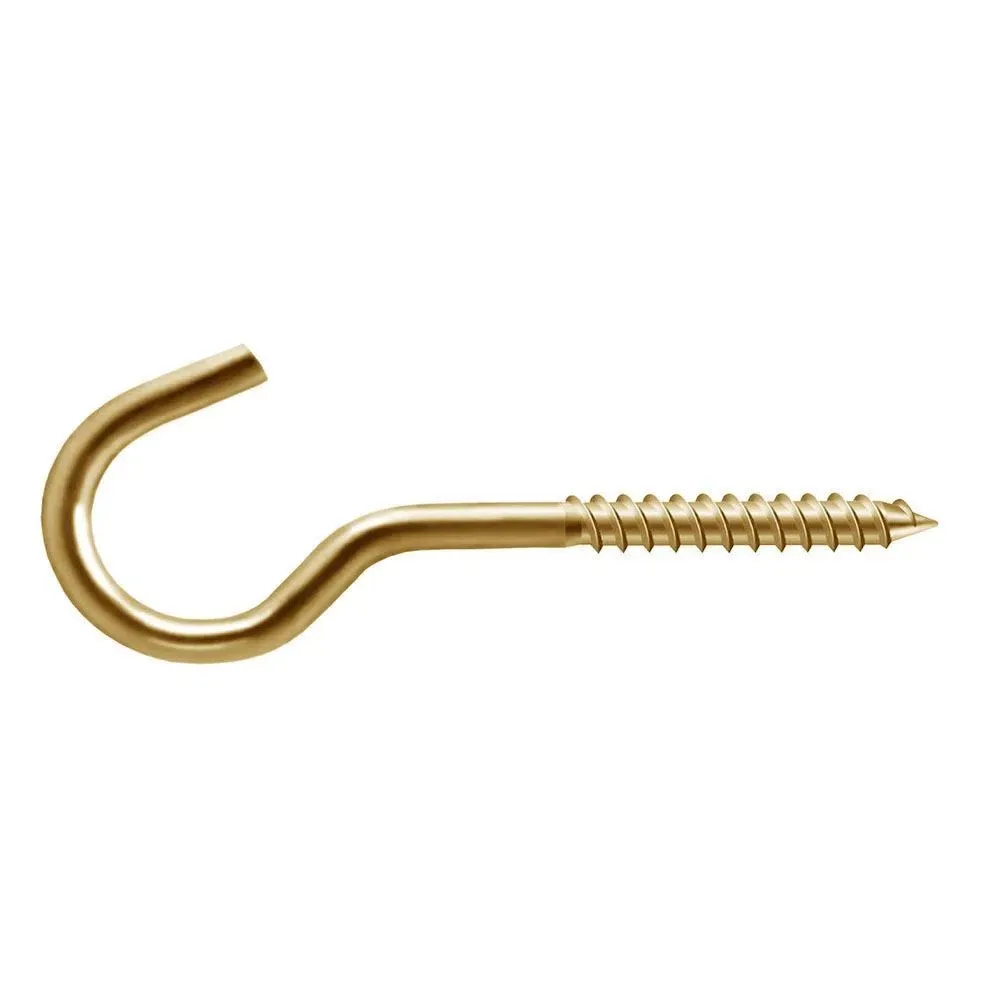 Gancho bicromatizado para fixação resistente – ideal para suportar cabos, correntes e peças em estruturas metálicas ou de concreto