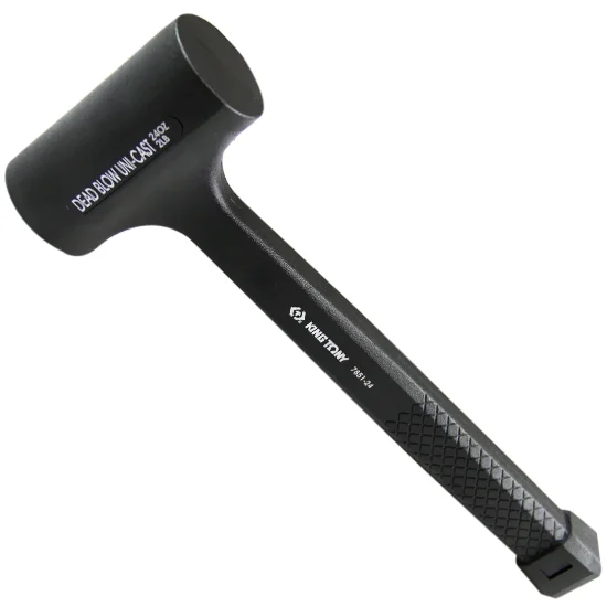 Martelo anti-retrocesso com cabeça emborrachada, ferramenta manual que reduz o impacto de recuo ao golpear, ideal para montagem, manutenção e trabalhos industriais com precisão e segurança.