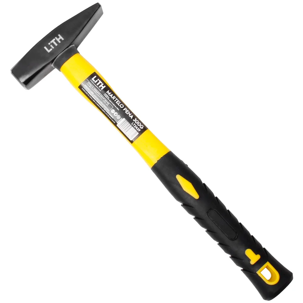 Martelo pena com cabo em madeira, ferramentas manuais utilizada para trabalhos de caldeiraria e conformação de metais, ideal para uso profissional e industrial.