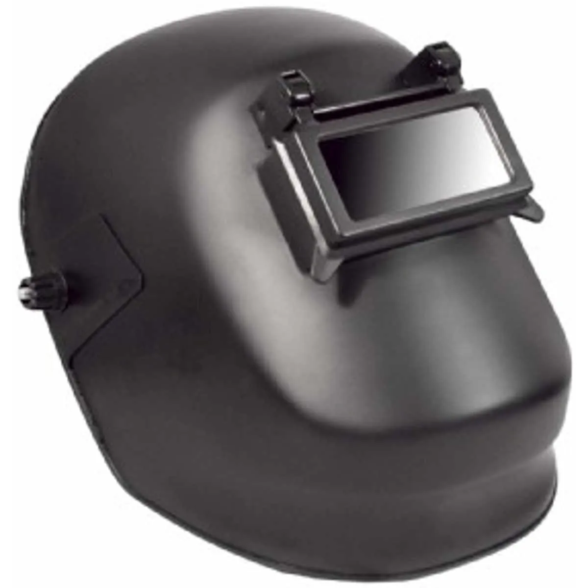 Máscara de solda simples, indicada para segurança básica em serviços leves de soldagem, protegendo os olhos e o rosto contra faíscas e radiação.