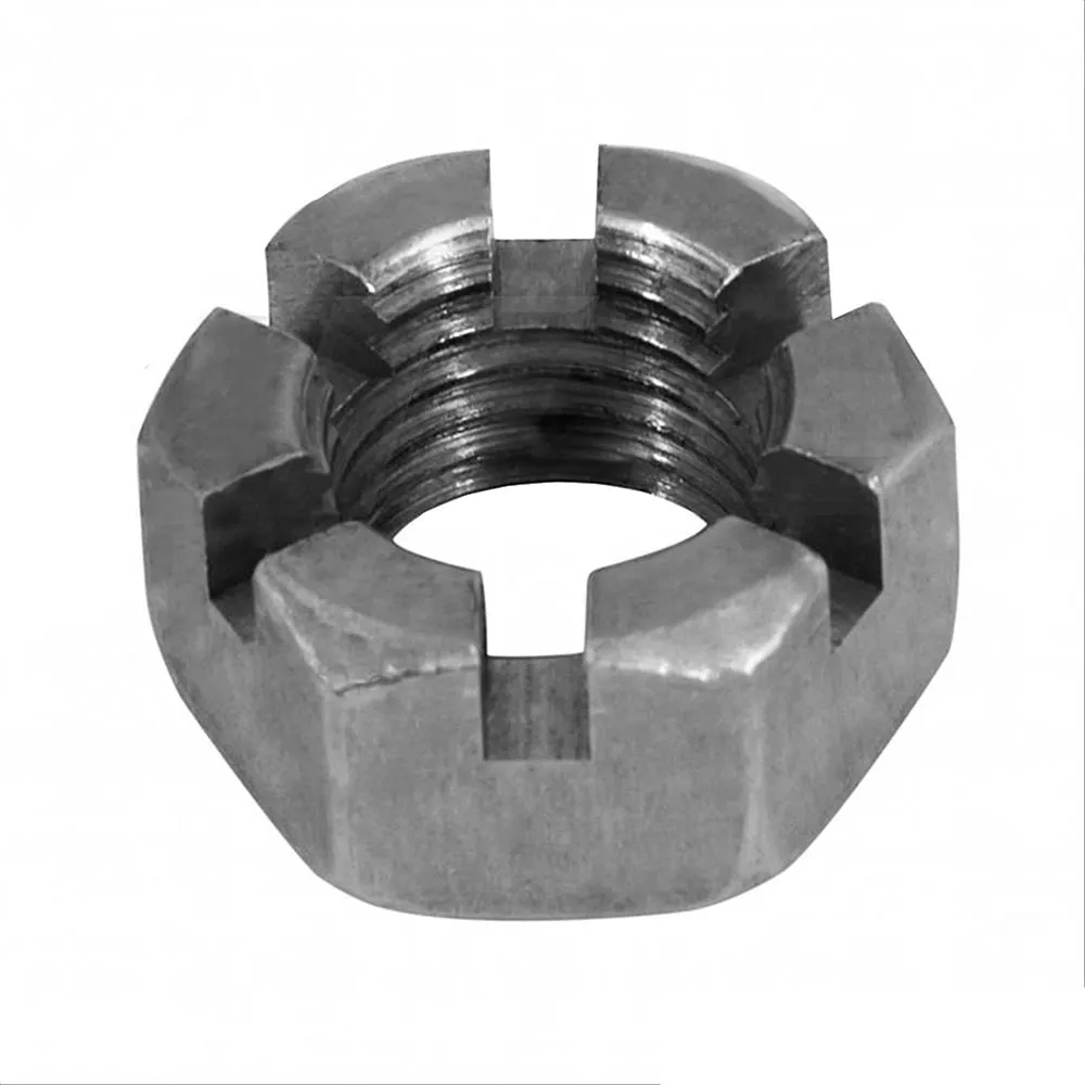 Porca castelo para fixação segura com trava mecânica – ideal para aplicações que exigem alta resistência e segurança