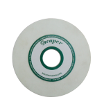 Rebolos brancos abrasivo, ideal para afiação e acabamento de ferramentas de corte em aço rápido e outros metais com precisão e baixa agressividade.